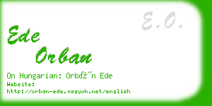 ede orban business card